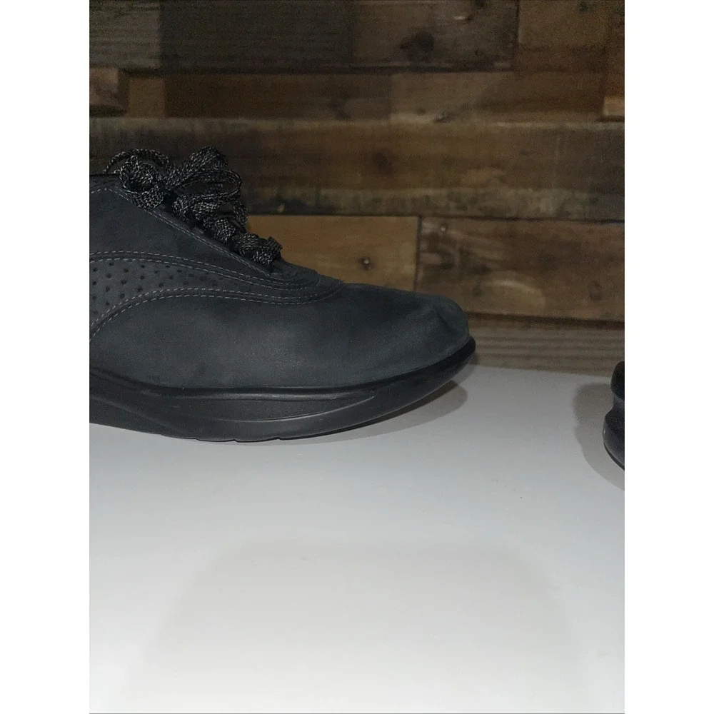 SAS Walk Easy Nero Black Nubuck Suede Walking Shoes - Womens Size US 9.5 M